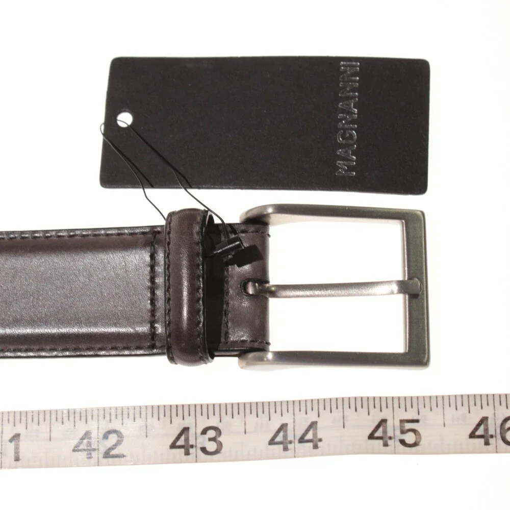 Magnanni NWT Classic Belt Size 38 US in Solid Gray Leather Made in Spain